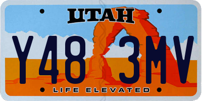 UT license plate Y483MV