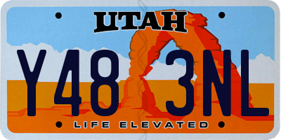 UT license plate Y483NL