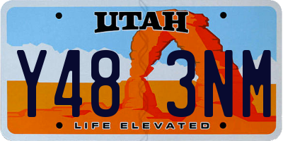 UT license plate Y483NM