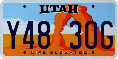 UT license plate Y483OG