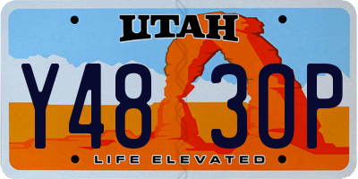 UT license plate Y483OP