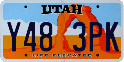 UT license plate Y483PK