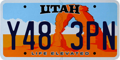UT license plate Y483PN
