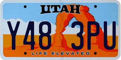 UT license plate Y483PU