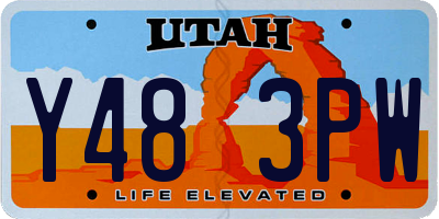 UT license plate Y483PW