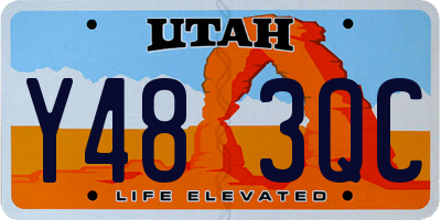 UT license plate Y483QC