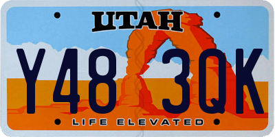 UT license plate Y483QK