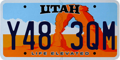 UT license plate Y483QM