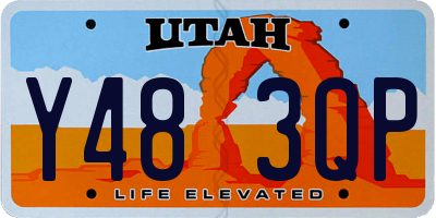 UT license plate Y483QP