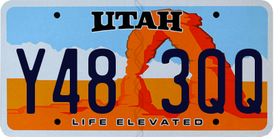 UT license plate Y483QQ