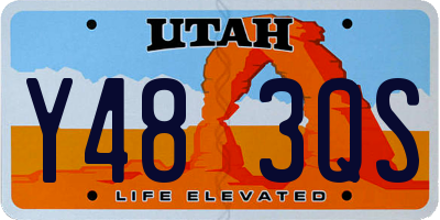 UT license plate Y483QS
