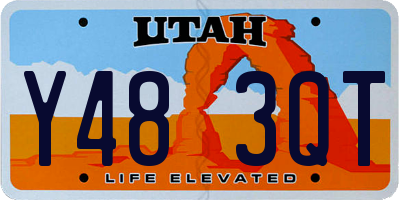 UT license plate Y483QT
