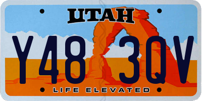 UT license plate Y483QV
