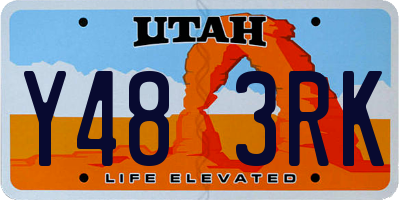 UT license plate Y483RK