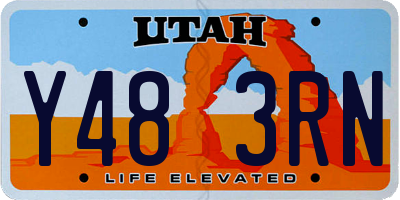 UT license plate Y483RN