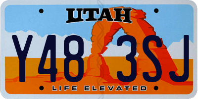 UT license plate Y483SJ