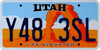 UT license plate Y483SL