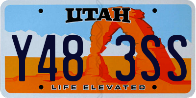 UT license plate Y483SS