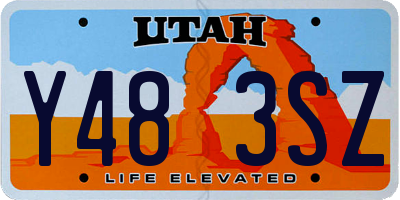 UT license plate Y483SZ