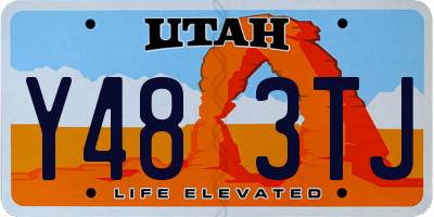 UT license plate Y483TJ
