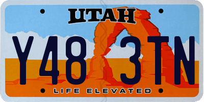 UT license plate Y483TN