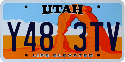 UT license plate Y483TV