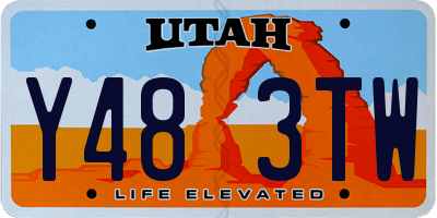 UT license plate Y483TW