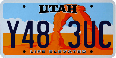 UT license plate Y483UC