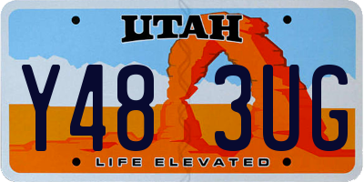 UT license plate Y483UG
