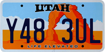 UT license plate Y483UL