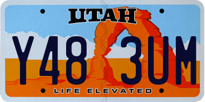 UT license plate Y483UM