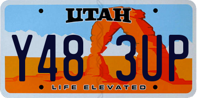 UT license plate Y483UP