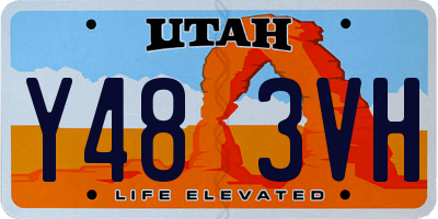 UT license plate Y483VH