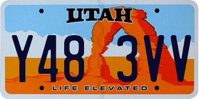 UT license plate Y483VV