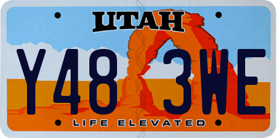 UT license plate Y483WE