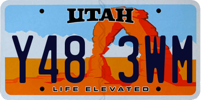UT license plate Y483WM