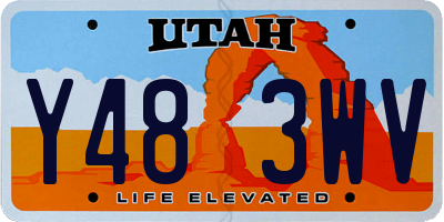 UT license plate Y483WV