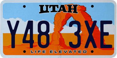 UT license plate Y483XE