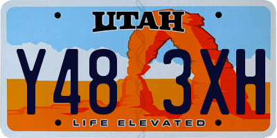 UT license plate Y483XH