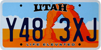UT license plate Y483XJ