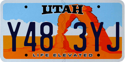 UT license plate Y483YJ