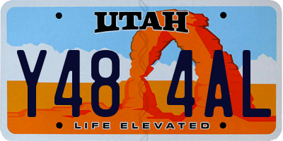 UT license plate Y484AL