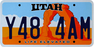 UT license plate Y484AM