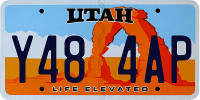 UT license plate Y484AP