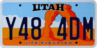 UT license plate Y484DM