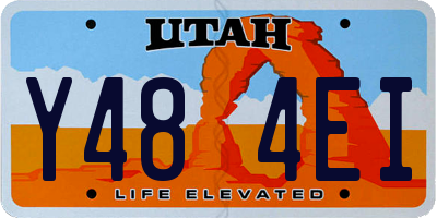UT license plate Y484EI
