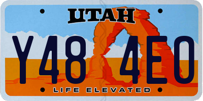 UT license plate Y484EO