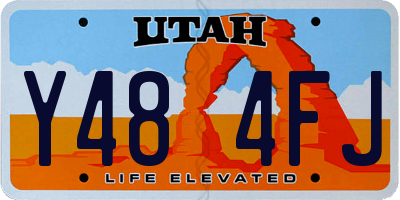 UT license plate Y484FJ