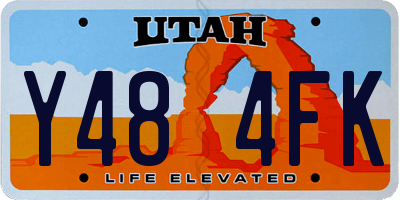 UT license plate Y484FK
