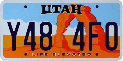 UT license plate Y484FO